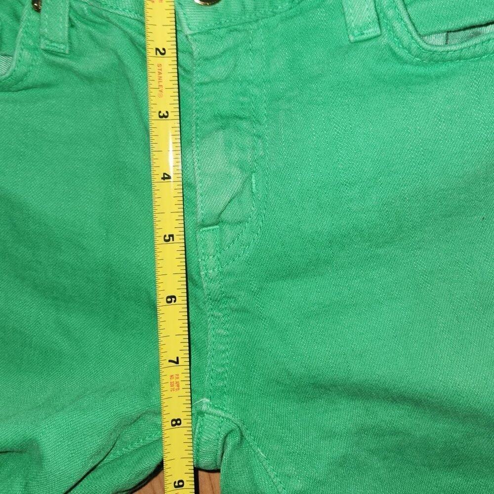 Kate Spade Bright Green Play Hooky Perry Street Denim Capris || Sz 27 GUC - Picture 13 of 15
